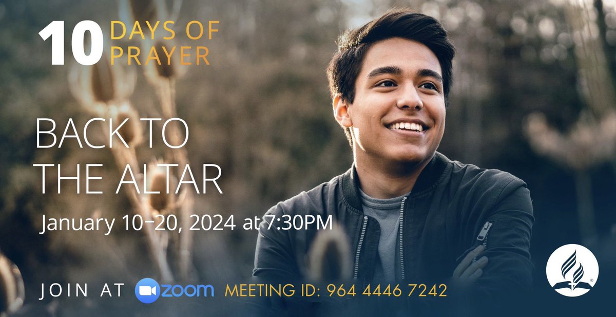 Join us for 10 Days of Prayer, starting tonight (January 10 @ 7:30 PM) for Day 1: Less is More.

Worship with us every night from January 10-20, 2024 on Zoom!

Zoom Meeting ID: 964 4446 7242 

Invite your friends and family to join us in prayer! 🙏🏽 #mzfsdac #tendaysofprayer