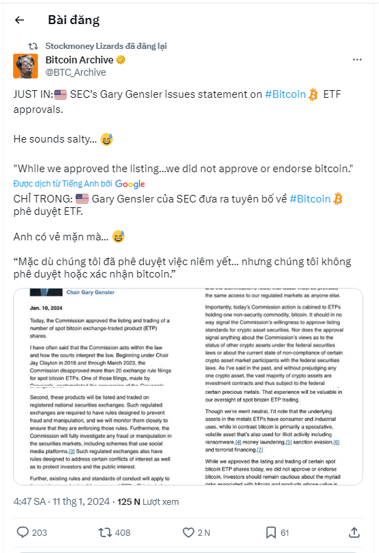 LuckyStudent02's tweet image. Tin Chính Thức, SEC đã phê duyệt thông qua một cách miễn cưỡng tất cả các đơn nộp BTC ETF Spot.

Mặc dù là miễn cưỡng nhưng cũng là một bước tiến lớn của thị trường Crypto.

Thị trường phản ứng tốt, tăng giá khá nhiều. Nhưng ngoài Layer2 và #LSDfi tăng