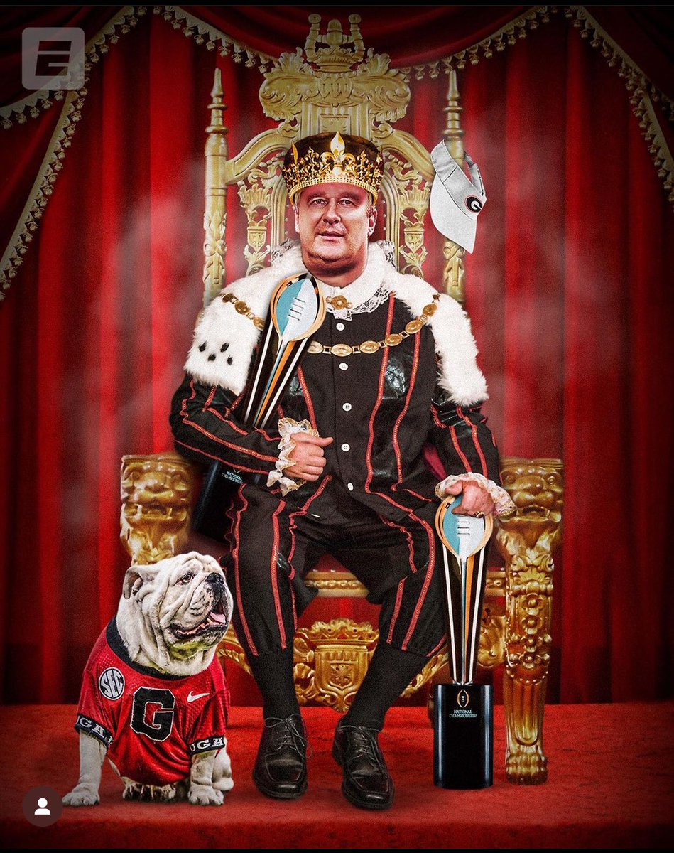 BREAKING: With news of Nick Saban retiring. We now have the UNDISPUTED GOAT in college football coaching in Little ole Athens Georgia. KING KIRBY SMART!!!! ALL HAIL THE KING! Go Dawgs!