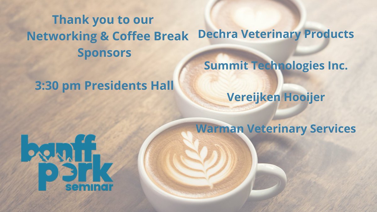 Coffee break and trade show networking starts now!

Join us in the Presidents Hall an afternoon pick me up! #BanffPork