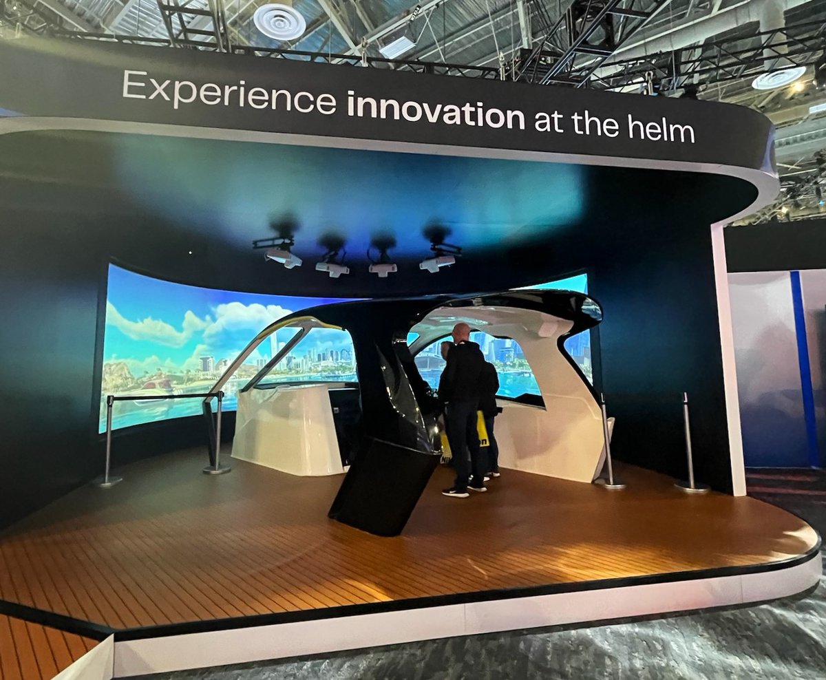 Brunswick_Corp_'s tweet photo. In our marina of the future at #CES2024 exhibit 6117, we’re showcasing our newest boats and next-generation technologies from @SeaRayBoat, @Boston_Whaler, @MercuryMarine and @FreedomBoatClub. Experience the #BrunswickCorp ecosystem at @CES: https://t.co/BOf6ZSmQtR #NextNeverRests https://t.co/FUNGcERNww