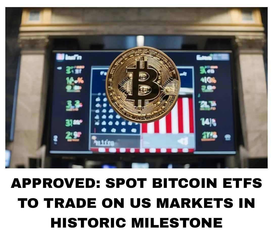 HumayunMHA's tweet photo. 🔴 BREAKING NEWS! #Bitcoin ETF has been finally approved 🤩
Yes you heard it correctly, its approved now finally after 14 years of market existence 🔥
Its an EID Day for Crypto Traders 🥳
#BitcoinETF https://t.co/inhOXFA2u1