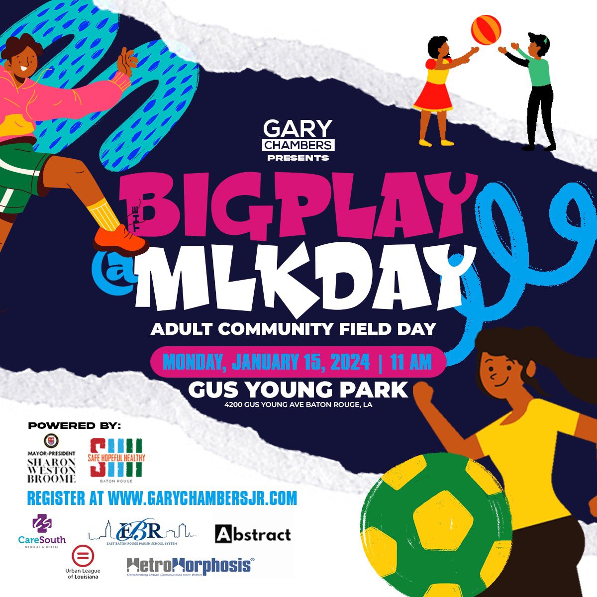 Get 6 friends and create a team. Or come join us for the walk, sack races, and other activities one by one or two by two. The Big Play at MLK Day 1.15.23. Let’s play, connect, and make memories together! 🏃‍♂️🤸‍♀️ #TheBigPlayDay #CommunityFun click the link in my bio to register