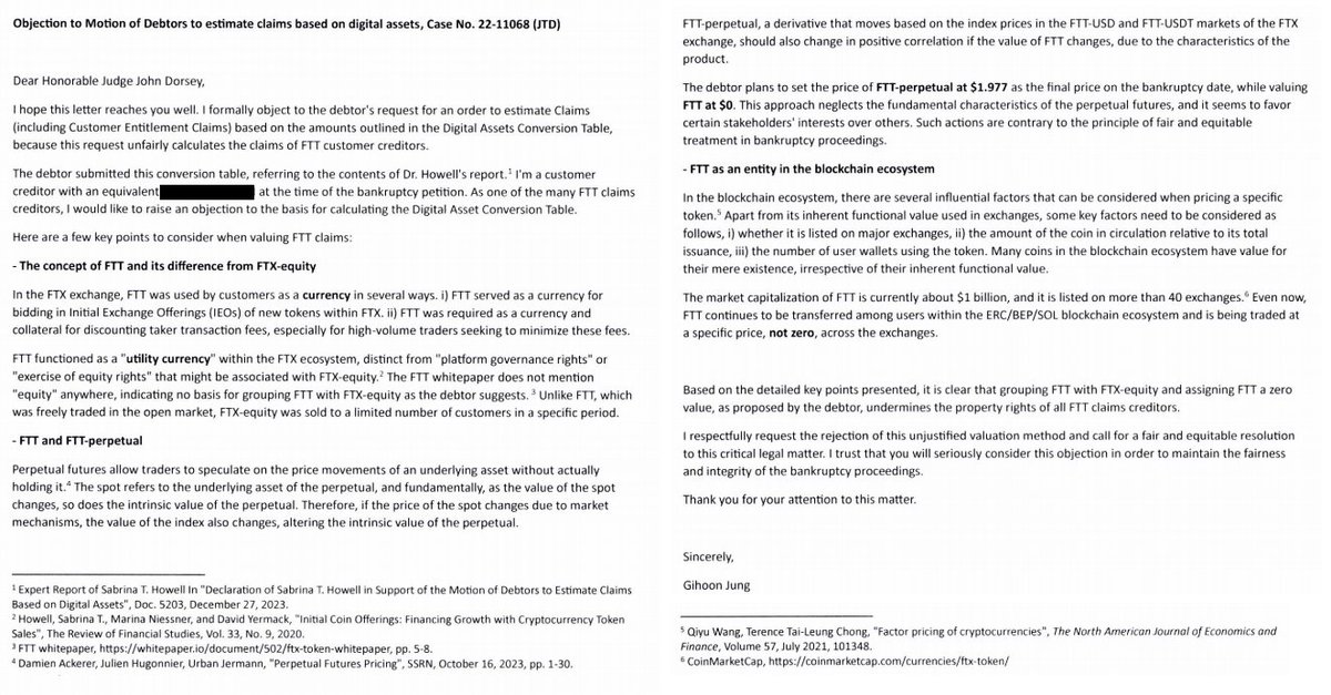 HoonLabs's tweet photo. The first-time objection letter in my life🙏 https://t.co/vcPIAbNZww