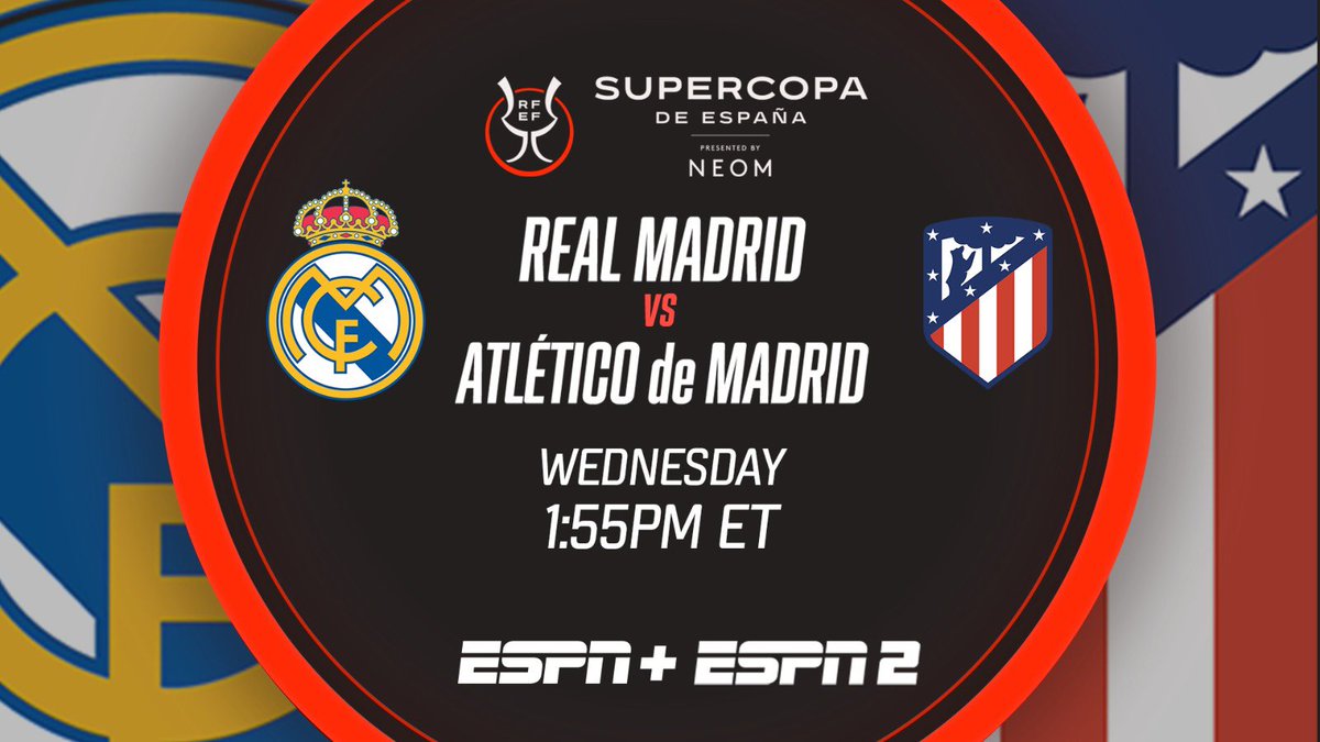 The first of three meetings between these two teams in the next month, in three different competitions Three of LaLiga’s top scorers on display and a spot in Sunday’s final up for grabs Alongside @AleMorenoESPN @luchogarcia14 for this clash @IanDarke & Macca on comms