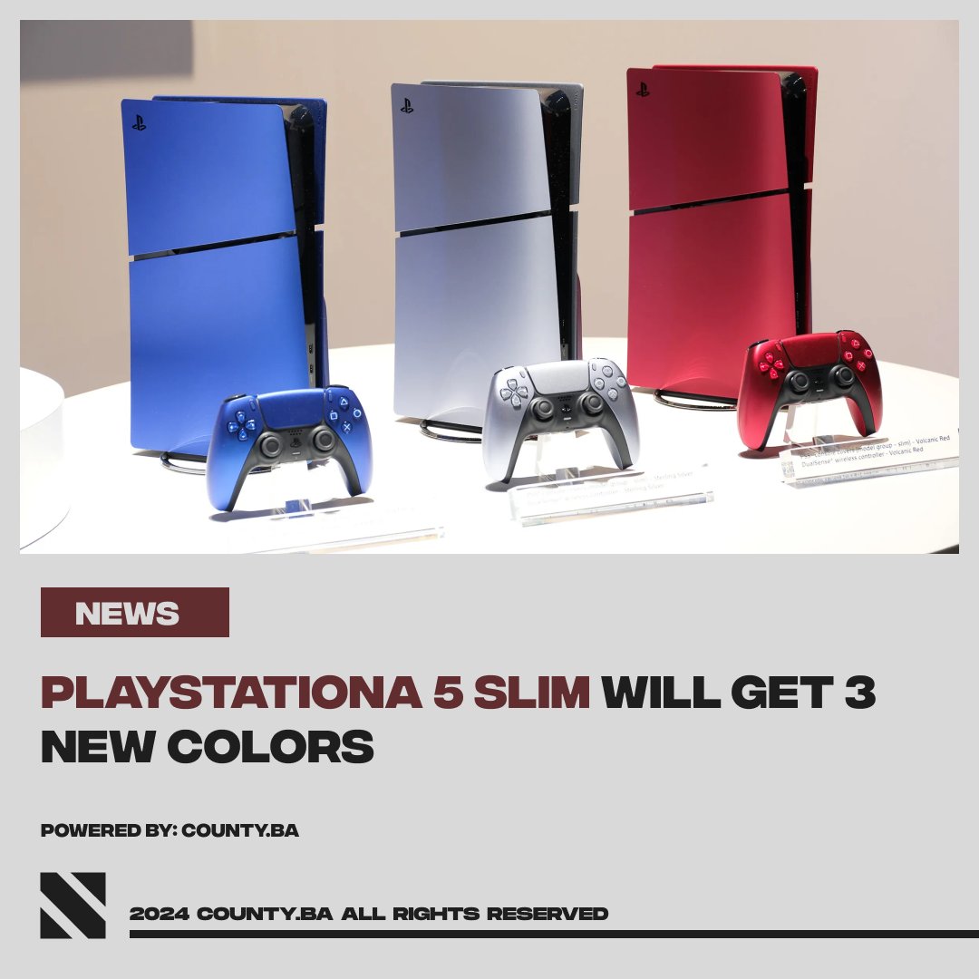 countyadeptio's tweet photo. At the CES fair, it was confirmed that the current models of the PlayStation 5 console will receive new colors in the form of side panels and controllers.

#sony #playstation #gaming

Powered by: @county.ba https://t.co/LsrlTrXQLy