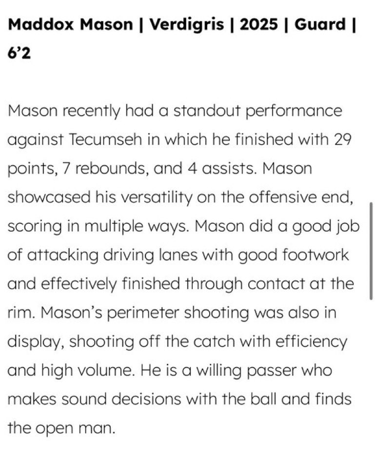 Thank you for the write up! 
@NXTPROHoopsOK 
<a href="/shanku_nair/">shanku nair</a>