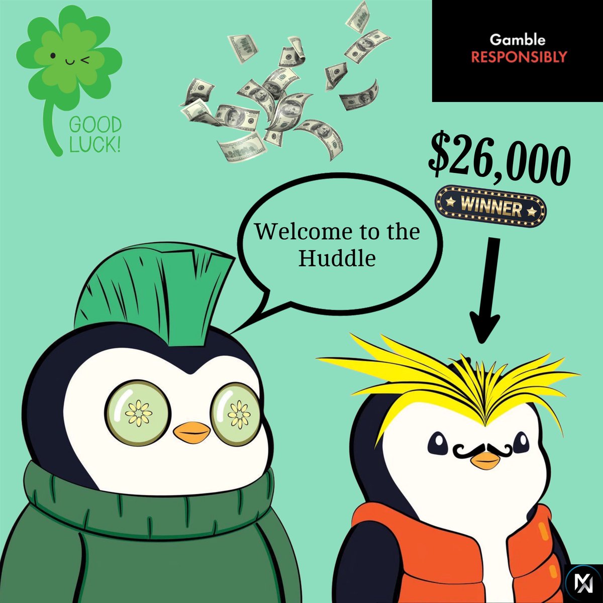 🚨GIVEAWAY🚨

Finally, here’s your opportunity to win a Pudgy Penguin in 24 hours!

<a href="/Meta_Winners/">METAWIN</a> is hosting a Pudgy Penguin Raffle on their site: metawin.com/competition/22…

I’m giving away .5 ETH ($1,200) worth of raffle tickets to one lucky person

Like, Retweet &amp; Tag 2 friends🐧