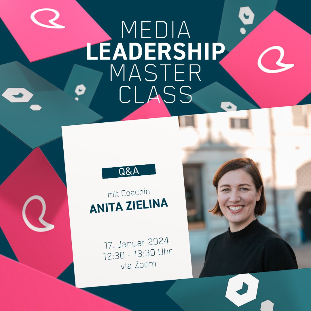 Better Leaders Lab (@betterleaders_) on Twitter photo Sie sind Führungskraft in einem Medienhaus und stehen vor großen Herausforderungen? Dann kommen Sie zu unserer kostenfreien Q&A-Session mit <a href="/Zielina/">Anita Zielina</a> und bewerben sich für die Media Leadership Masterclass <a href="/MediaLabBayern/">Media Lab Bayern</a> @journalismuslab.
👉🏻 us06web.zoom.us/meeting/regist… Sie sind Führungskraft in einem Medienhaus und stehen vor großen Herausforderungen? Dann kommen Sie zu unserer kostenfreien Q&A-Session mit <a href="/Zielina/">Anita Zielina</a> und bewerben sich für die Media Leadership Masterclass <a href="/MediaLabBayern/">Media Lab Bayern</a> @journalismuslab.
👉🏻 us06web.zoom.us/meeting/regist…