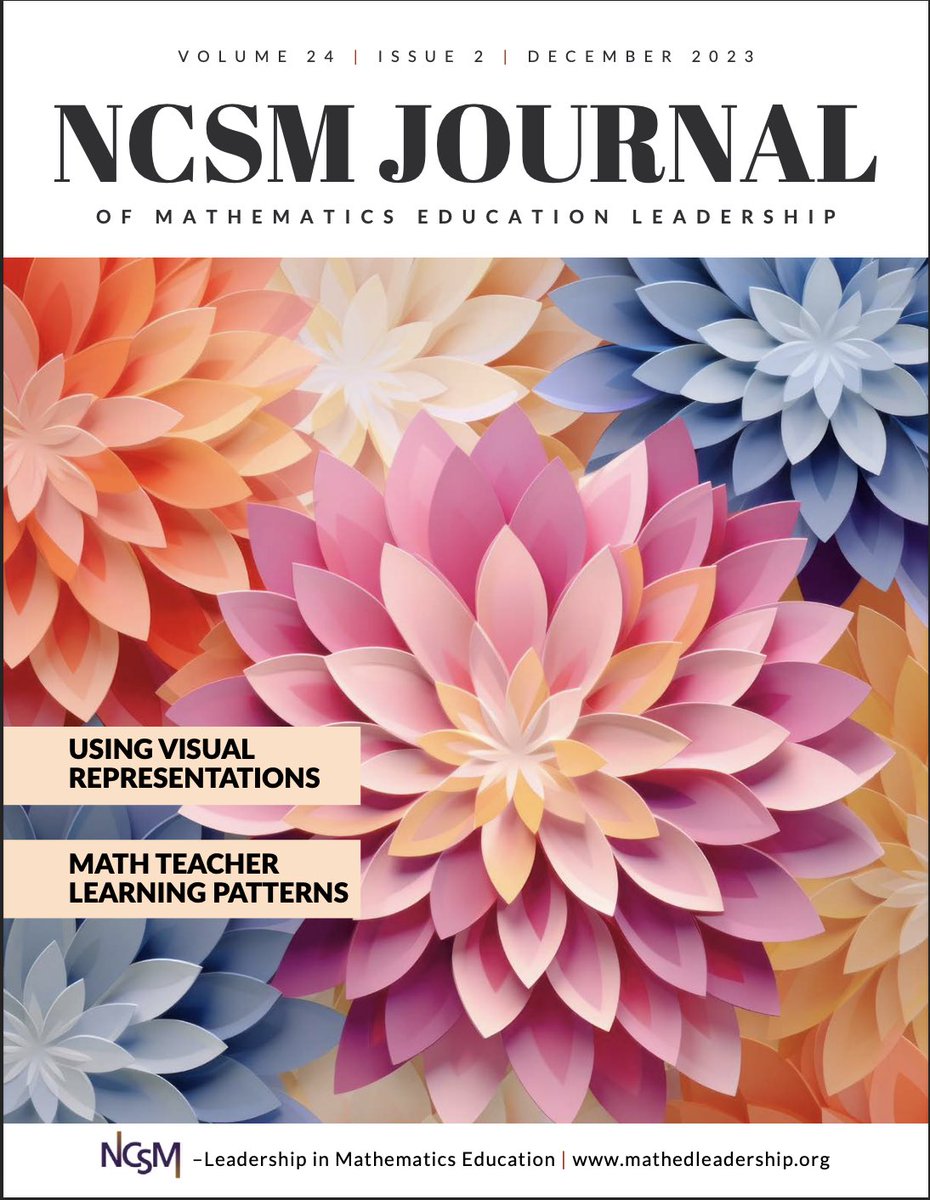 🤓 Check out the latest article from @NicoraPlaca @kkoellner & @nanetteseago in JMELs Fall/Winter 2023 issue! They look at the use of virtual representations in professional learning as a tool to deepen teachers’ abilities to engage in ambitious teaching practices. #NCSMBOLD