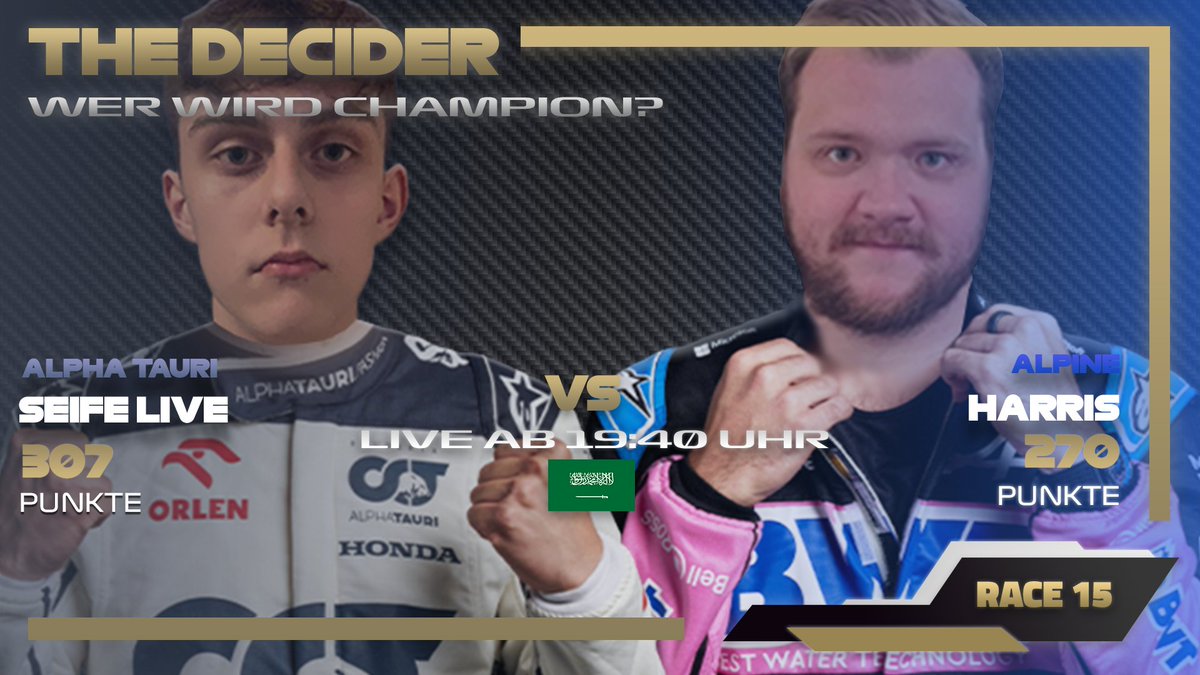 Kaum zu glauben, dass die S5 der #TSAC schon wieder fast zu Ende ist!
Heute gehen wir in Jeddah an den Start &amp; im Meisterschaftskampf bahnt sich eine Entscheidung an! 
Und schon jetzt absehbar, dass wieder ein neuer Fahrer Weltmeister wird! 
Bis gleich!
twitch.tv/TheLoyalldo