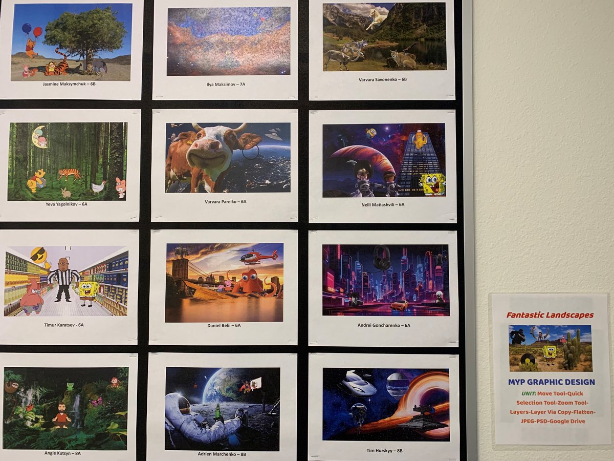 I'm really proud of our new Graphic Design program at EPIC!  Here you see our students' first project.  We have many talented students here at EPIC and a talented teacher in Mr. Roberts! #gcc_charters