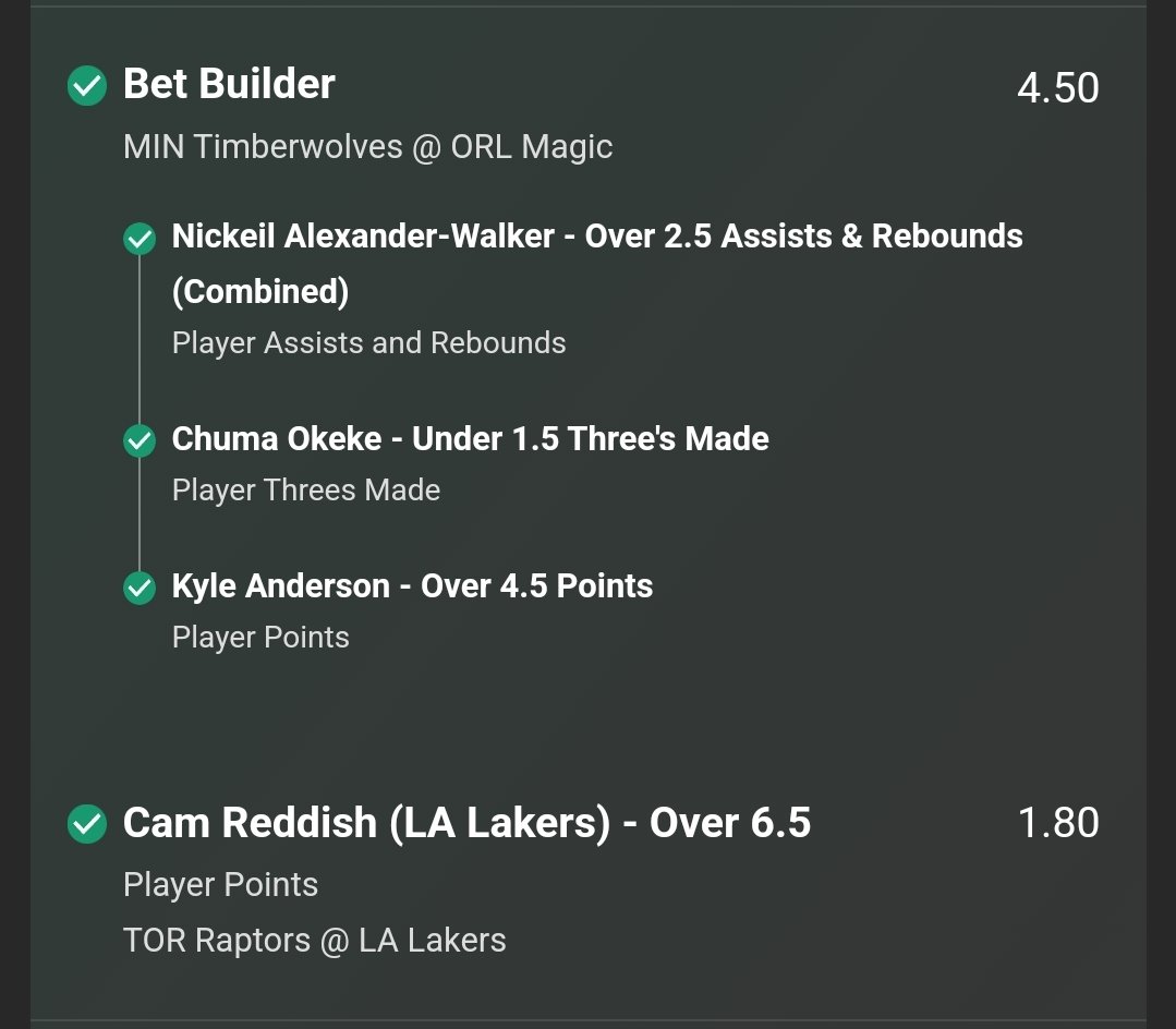 MolarBets's tweet photo. 🔥BOOOOOOM🔥

Hitting NBA Prop Bets are a daily routine at this point. 

You are missing out if you're not in the telegram https://t.co/HX0iIwXNHV

#NBABetting
#NBApicks
#NBABets
#NBAOdds
#BasketballBets
#NBAGambling
#WinningNBA
#BetOnNBA https://t.co/WlMgdtbOSy