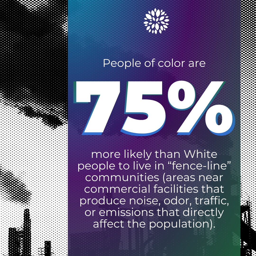 Here's a fact: People of color are 75% more likely to live in communities facing environmental challenges. It's time to stand up and protect these communities! 🗣️