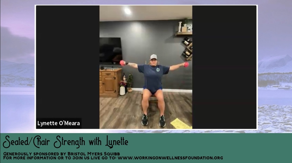 WorkOnWellOP's tweet image. Thank you @BristolMyersSquibb for sponsoring today's #SeatedStrengthTraining with Lynette which makes it FREE for everyone. Find it at workingonwellnessfoundation.org. Or better yet, subscribe there to join with others THIS AFTERNOON, because it's always easier to #ExerciseWithFriends