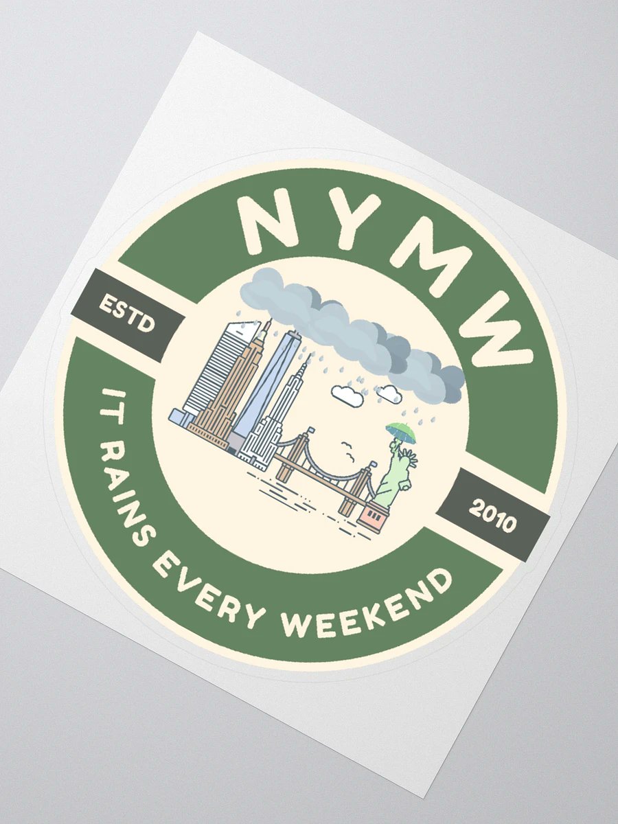 nymetrowx's tweet photo. It rains every weekend. No really, it does. 

Stickers are restocked in our merch store!! Thank you for supporting our little community and helping us continue to grow. Buy one: https://t.co/E4aMdfDZXh https://t.co/lvbRnzkhLS