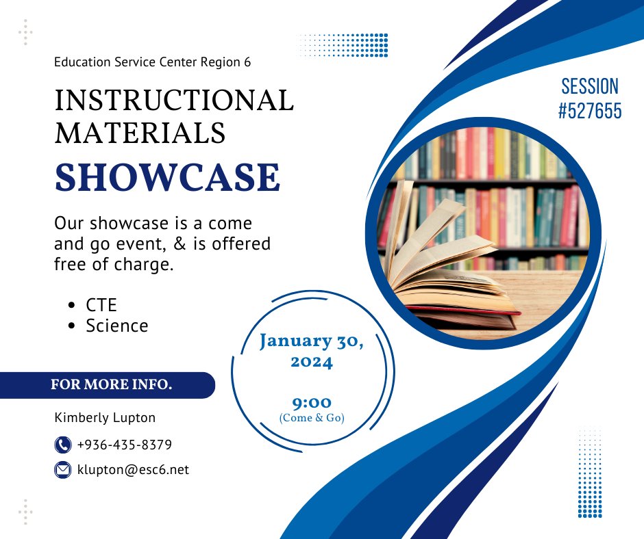 Upcoming Event: Instructional Materials Showcase - escweb.net/tx_esc_06/cata…