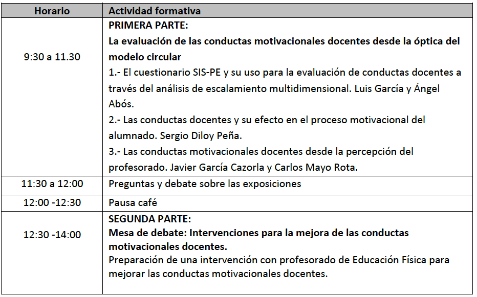 Grupo Inves. EFYPAF (@efypaf) on Twitter photo Organizamos junto al Programa de Doctorado en Educación de <a href="/unizar/">Universidad Zaragoza</a> la Jornada de formación: Conductas motivacionales docentes en Educación Física.
📅 18 de enero de 2024
🚩Vicerrectorado de Huesca.
Inscripción hasta 15/1 a las 23:59 en el enlace:
forms.gle/5S1THj89Ww1QqK… Organizamos junto al Programa de Doctorado en Educación de <a href="/unizar/">Universidad Zaragoza</a> la Jornada de formación: Conductas motivacionales docentes en Educación Física.
📅 18 de enero de 2024
🚩Vicerrectorado de Huesca.
Inscripción hasta 15/1 a las 23:59 en el enlace:
forms.gle/5S1THj89Ww1QqK…