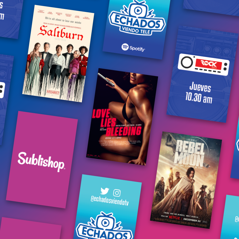 Mañana Jueves 11 de enero a las 10:30 am, en La Rock FM 105.5, <a href="/echadosviendoTV/">Echados Viendo Tele</a>  tendremos estos temas:

🔹 Saltburn
🔹 Tráiler: Love Lies Bleeding
🔹 Rebel Moon - Parte 1

Powered by <a href="/sublishopnic/">Sublishop Nicaragua</a>