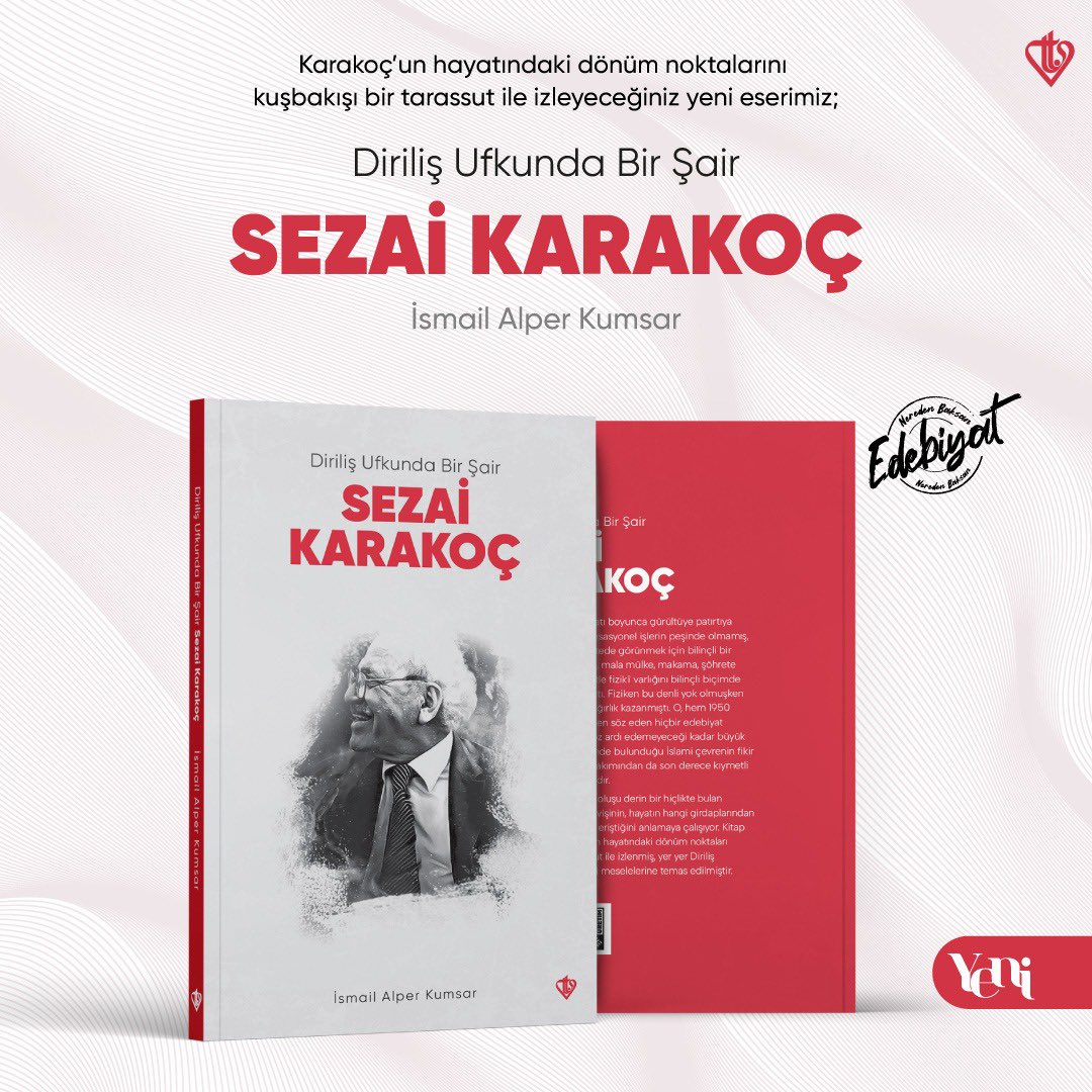 “Bu kitap, büyük var oluşu derin bir hiçlikte bulan modern zaman dervişinin hayatın hangi girdaplarından geçerek bu kıvama eriştiğini anlamaya çalışıyor.” 
İsmail Alper Kumsar’ın kaleminden: 
Diriliş Ufkunda Bir Şair: Sezai Karakoç
#diyanetvakfıyayınları  #tdvkitap #sezaikarakoç