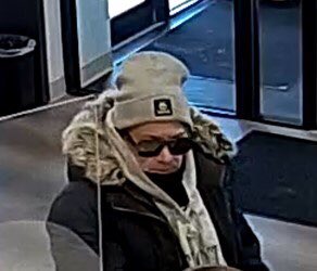 Framingham PD is attempting to identify a suspect involved in a bank robbery on 1/9/2023 around 2:20 PM. Suspect is described as a white male, approximately 5’4”, wearing a black coat, gray hoodie, sunglasses, and a gray beanie hat. If you can identify, call FPD at 508-872-1212.