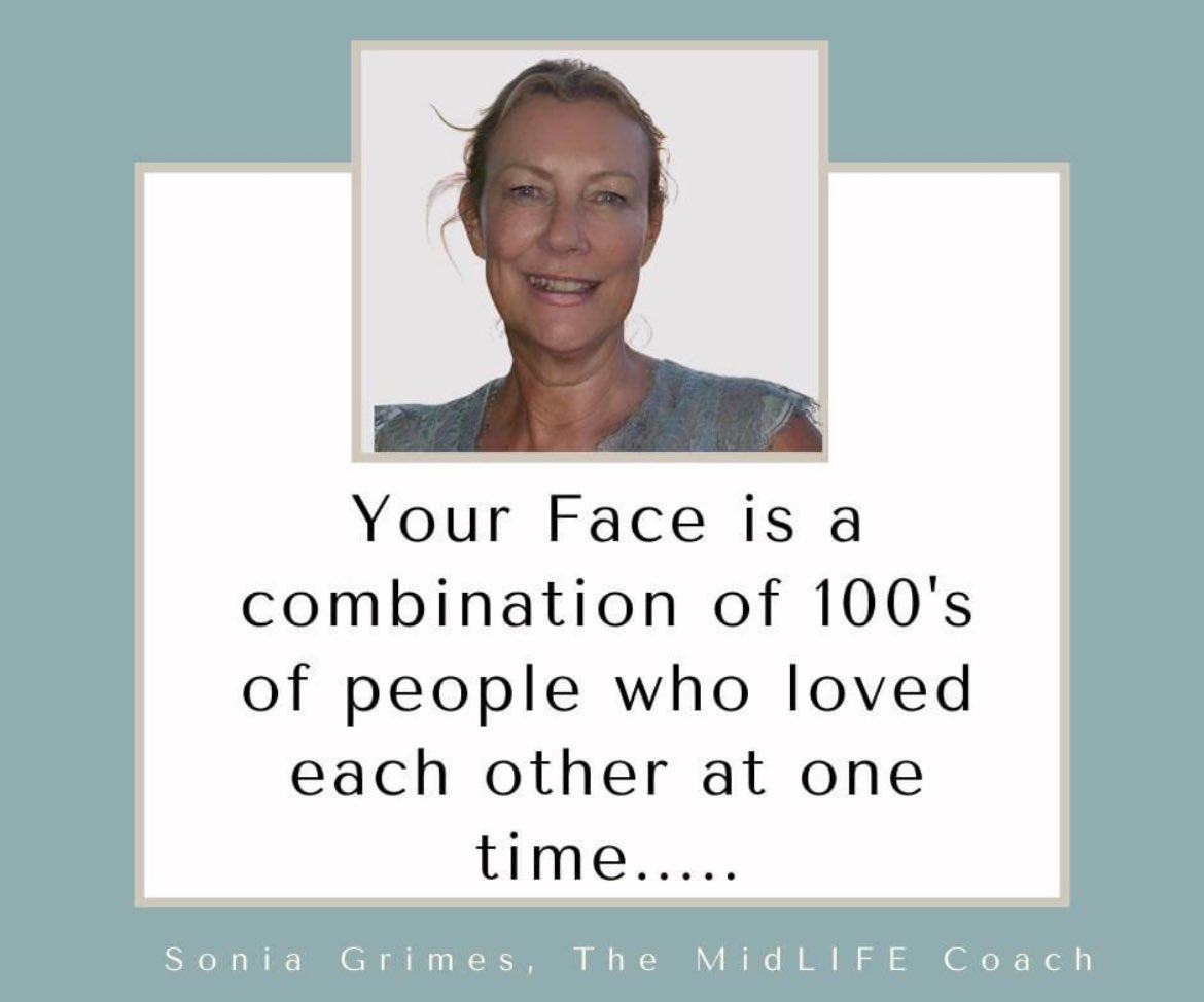 Do you ever look in the mirror and don't like what you see?  

Remember this......

Your face is the combination of 100's of people who loved each other at one time....

This makes you the face of LOVE, and so, so beautiful ❤ #MidLifeMagic