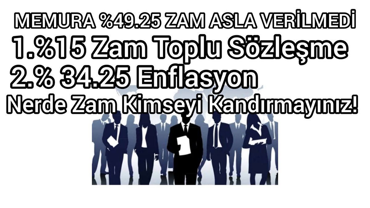 halilsungur66's tweet photo. @SedatAtlas79 Kesinlikle Memura %49.25 Zam Yapılmadı % 15 Toplu Sözleşmedir %34.25 Altı (6)Aylık Enflasyondur Toplam 49.25 Eder Bunun neresinde zam Lütfen biri bana anlatsın #MemuraRefahZammı https://t.co/qSVLpvSAKh
