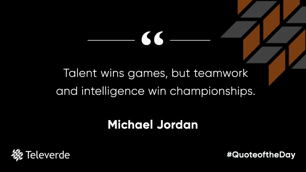 Televerde's tweet photo. The #GOAT𓃵𓃵𓃵 nailed it! At #Televerde, we know that individual excellence drives us forward, but it's our collective intelligence and collaboration that make us champions in client success! Get to know us and how we deliver results: https://t.co/yRfHy4dwm5

#qod #quoteoftheday https://t.co/RCdjbBzPGP