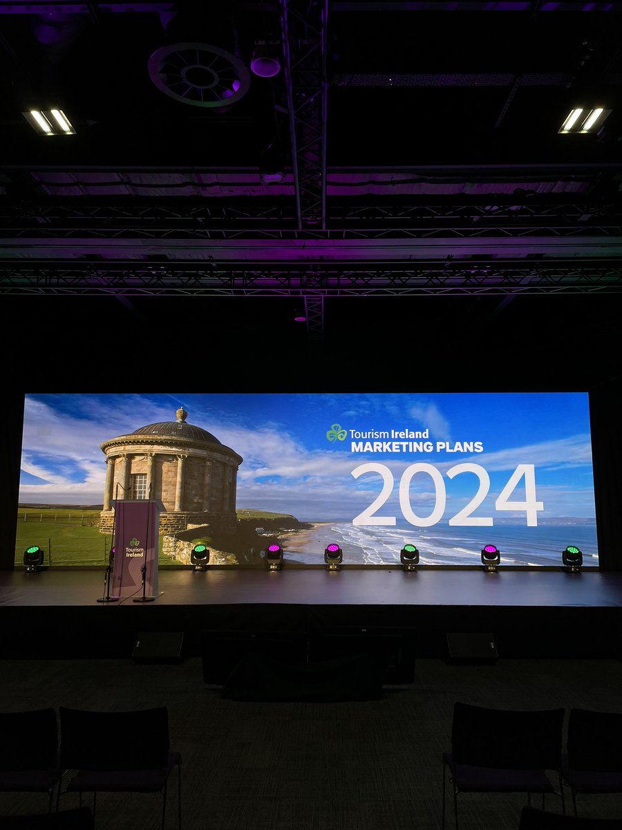 TourismIreland's tweet photo. We’re all set for the Belfast launch of our 2024 Marketing Plans in the @BelfastICC tomorrow ☘️ We can’t wait to see the +200 tourism partners from across Northern Ireland who’ve registered to attend! #MPL2024 https://t.co/wz6hszd677