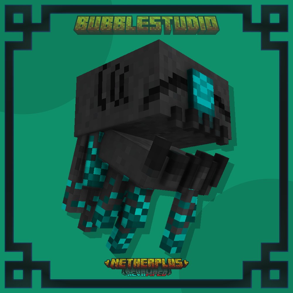 BubbleStudio_'s tweet photo. Blue Demonic Ghast  - #NetherPlus #Minecraft https://t.co/k6bgNfEosz