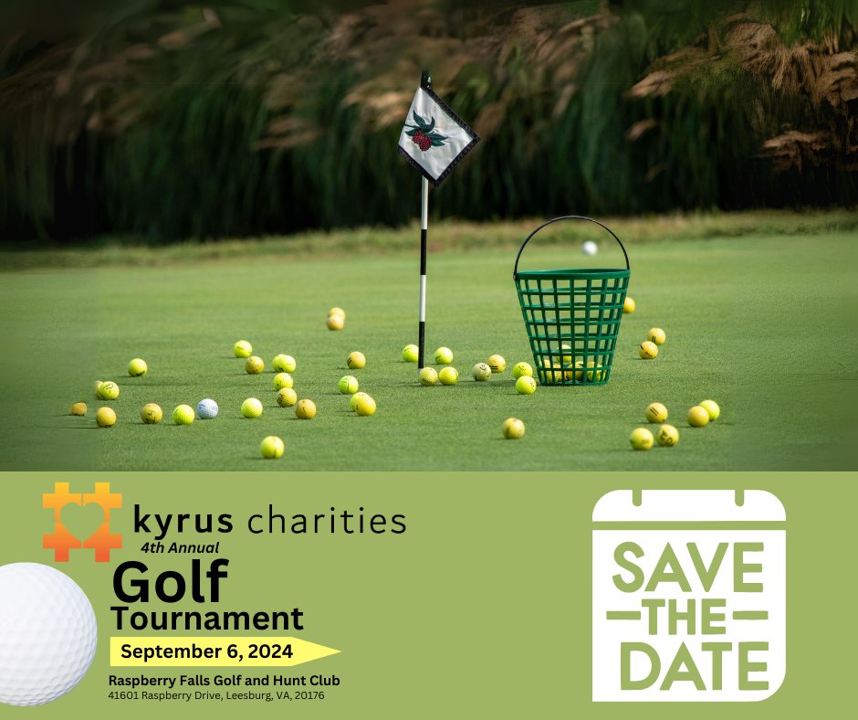 Exciting news! 🏌️‍♂️ Join us for the 4th Annual 2024 Kyrus Charities Golf Tournament on September 6, 2024. Team registrations and sponsorships are open now. Visit our website for details: kyruscharities.org/2024 
Let's tee off for a great cause! ⛳
#KyrusCharitiesGolf2024