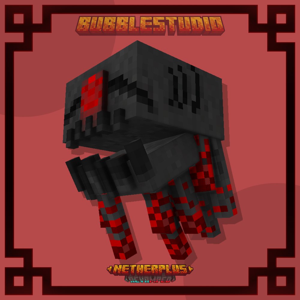 BubbleStudio_'s tweet photo. Red Demonic Ghast - #NetherPlus #Minecraft https://t.co/JfM85T3DF9
