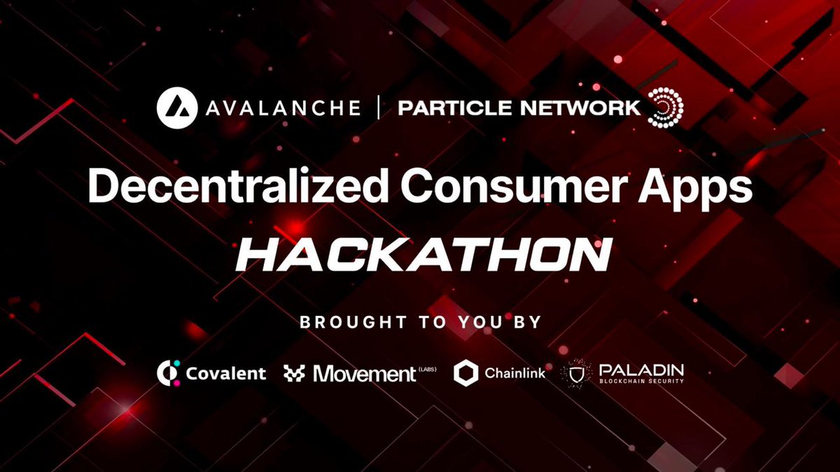 Join the wave of consumer-ready crypto applications! 🌊 Along with @avax, Particle  Network is launching a month-long hackathon. More details 👇