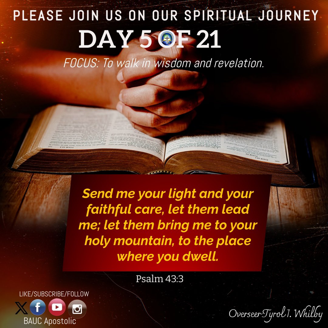 baucapostolic's tweet photo. Days 5 &amp; 6, stop by for daily inspirational Bible verses. https://t.co/F82jQ0eWJg