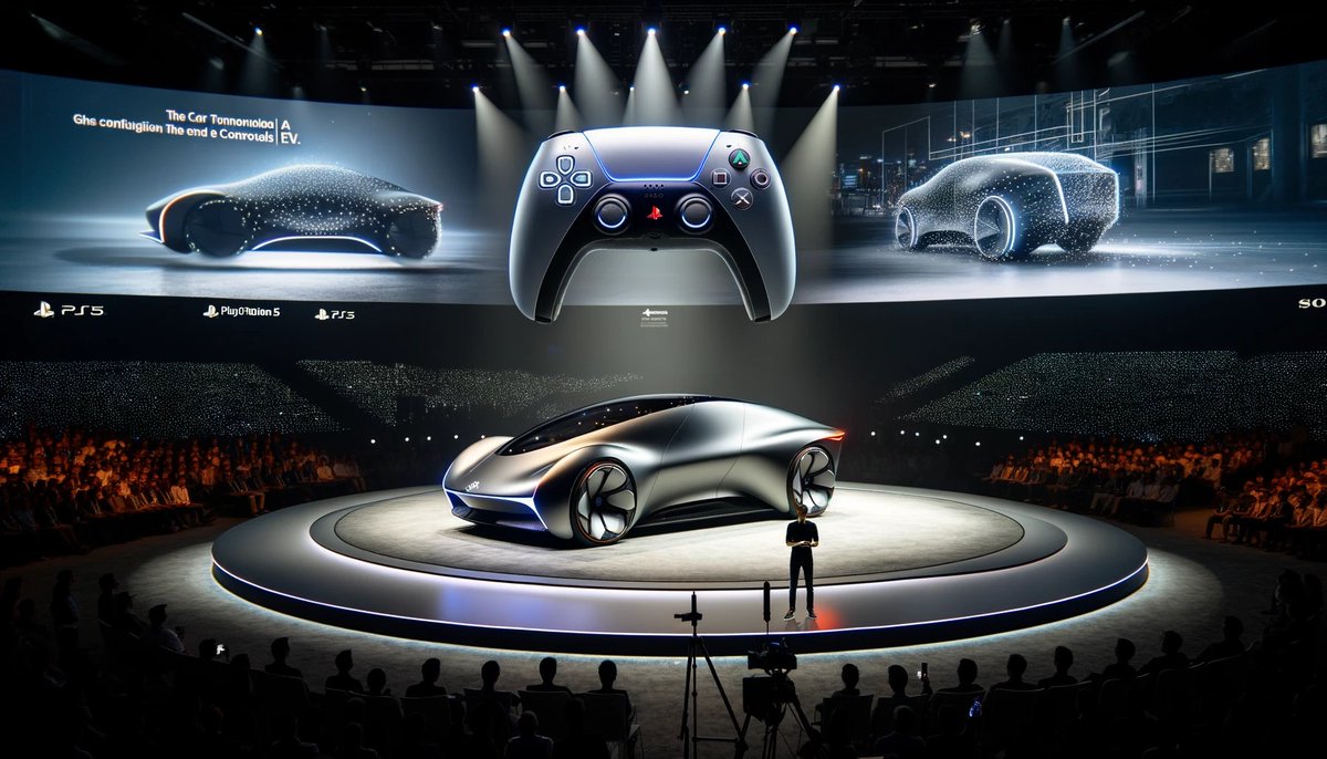 TeamOnwords's tweet photo. Exploring the fascinating world of tech at #CES2024 with Sony's PlayStation-controlled car. A tech marvel, yet it leaves us pondering: 'But why?' 🤔 #Innovation #TechWonder #marketing #SonyPlaystationCar https://t.co/1BRPUz95RL