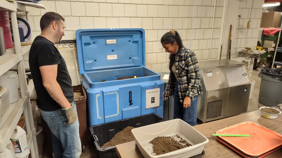 cropstressOSU's tweet photo. @Anu_neth beginning the planting depth and water project for her @Ohiosoycouncil funded research today https://t.co/qIkaZwUTyq