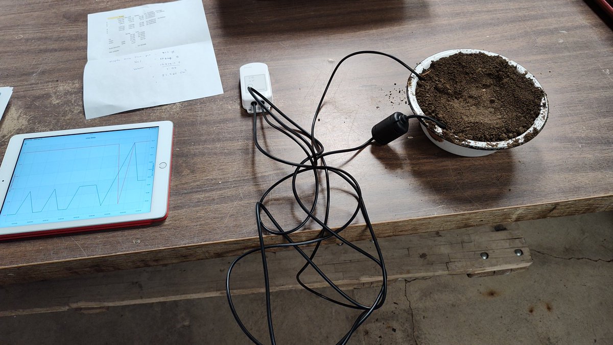 cropstressOSU's tweet photo. @Anu_neth beginning the planting depth and water project for her @Ohiosoycouncil funded research today https://t.co/qIkaZwUTyq