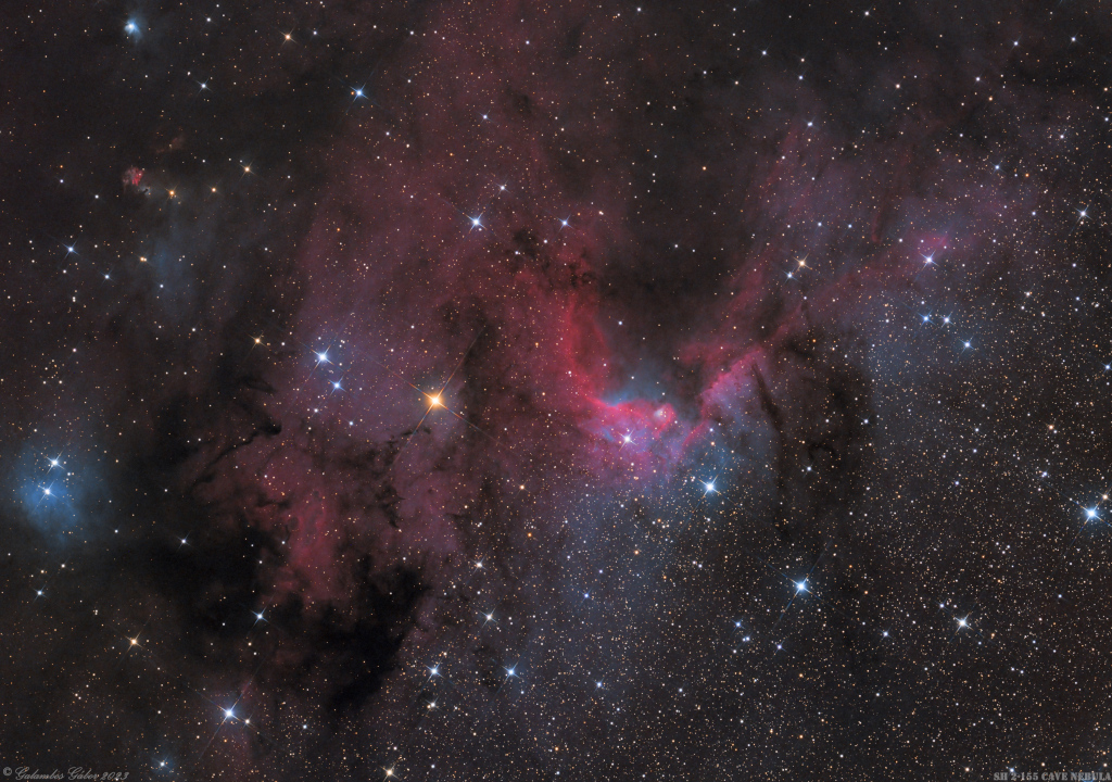 The Light, the Dark, and the Dusty Image Credit & Copyright: Gábor Galambos Explanation: This colorful skyscape spans about three full moons across nebula rich starfields along the plane of our Milky Way Galaxy toward the royal northern constellation Cepheus. Near the edge of…