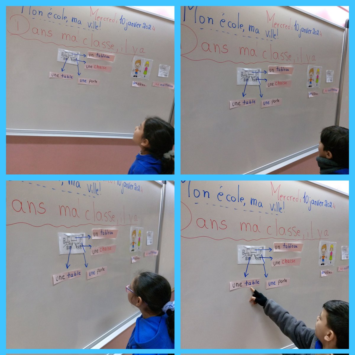 Acquérir un nouveau vocabulaire celui de l'école.
Les élèves sont capables de nommer les objets de la classe.
Classe:E.B.2
Thème 2:Mon école,ma ville!
Fle en action
<a href="/DanaAl141986/">Dana Al</a> 
<a href="/school_ais10482/">Makassed Aisha School</a>