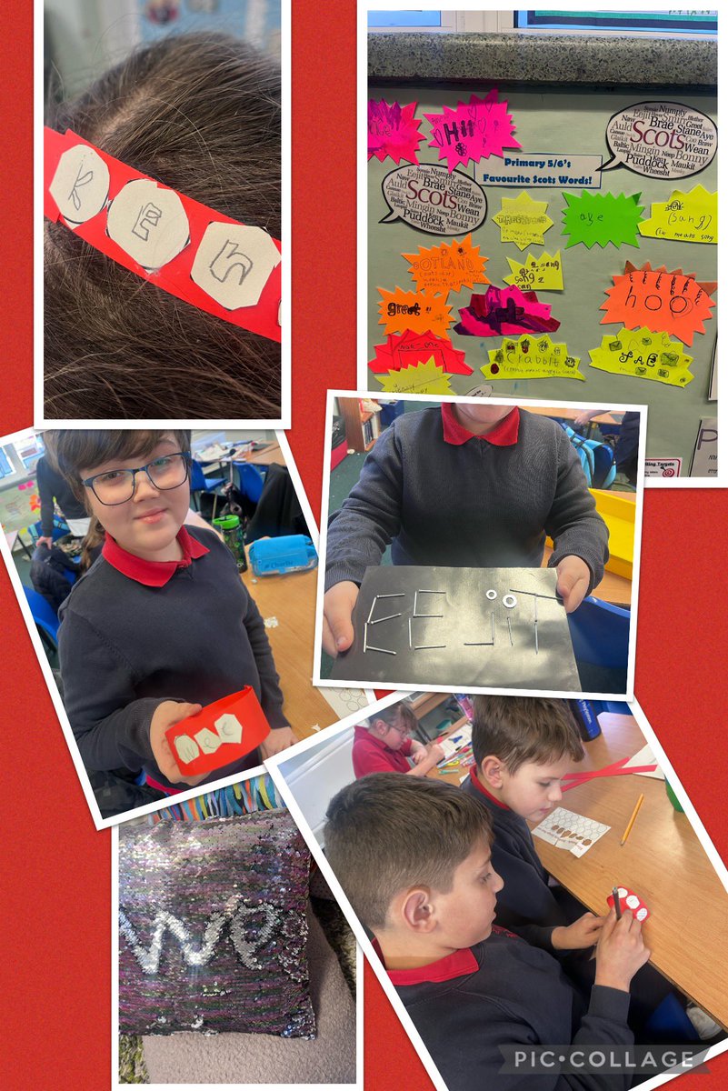 More #scotslanguage learning today in primary 5/6. We chose our favourite words and discussed the meanings. We even had time to make friendship bracelets for oor pals! #playistheway