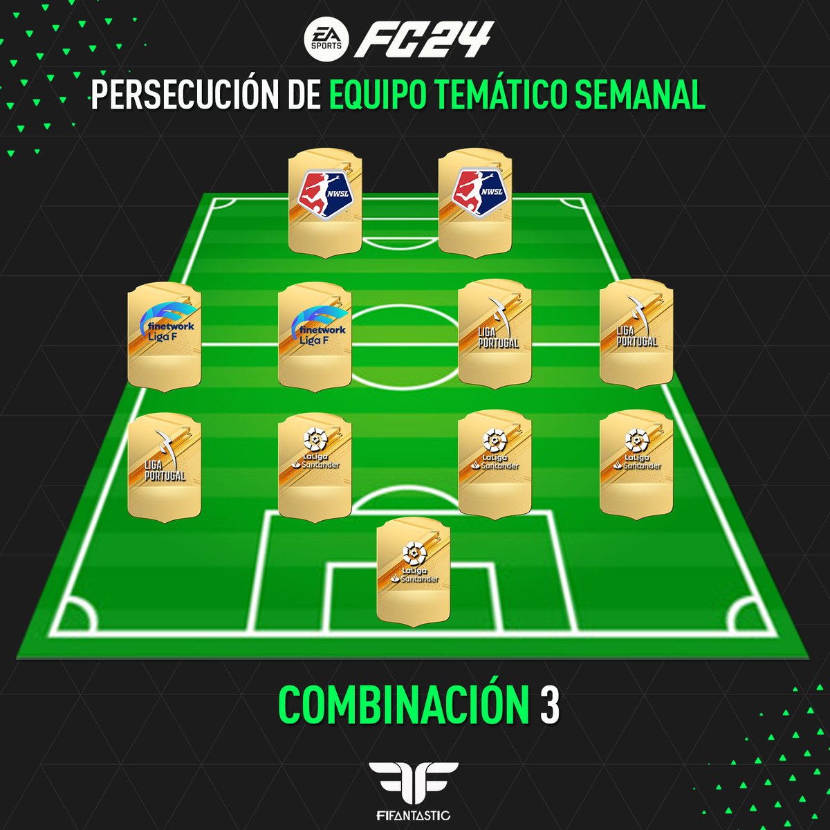FIFAntastic's tweet photo. 📣 Gracias a los objetivos "Persecución de equipo temático semanal" podéis conseguir 10 sobres y 6 Player Picks, ideales para abrir en los #TOTY 

📝 Aquí tenéis el resumen de premios 🏆 y las combinaciones de ligas para cumplir todos los objetivos en 5⃣ partidos 🚀 https://t.co/KnfdNYT85R
