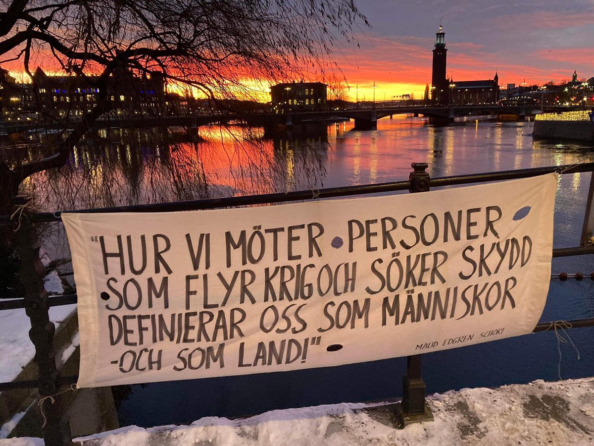 Riksbron onsdag 10 januari 2024 
Stockholm Sweden 
#JusticeForRefugees
#SaveHumanRights