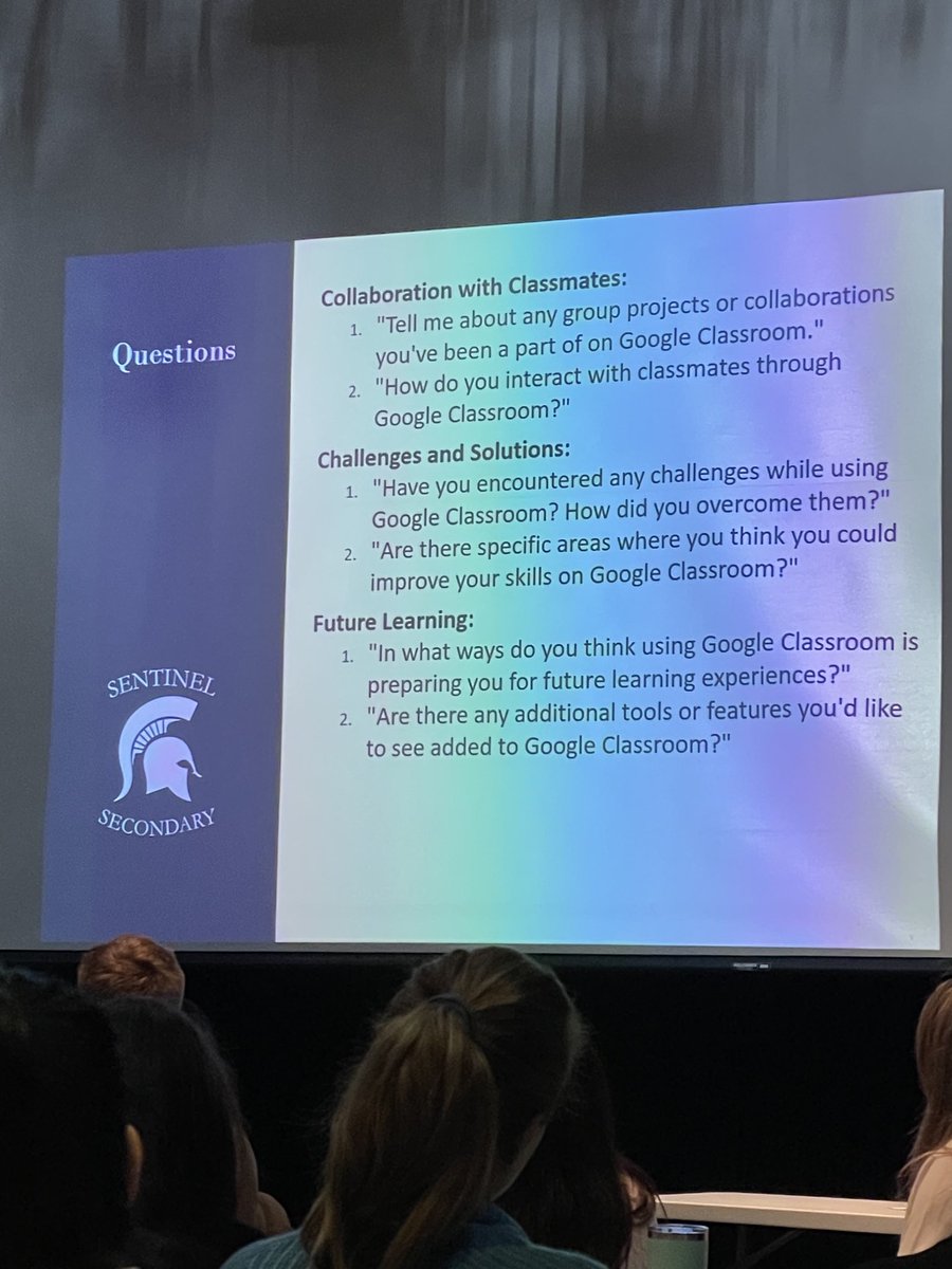 S. Anderson presents ⁦<a href="/WestVanSchools/">WestVanSchools</a>⁩ for DPAC and Trustees on technology and home/school@connections. How can yo get your high school student to give you more than a one word answer about their day? Google helps!