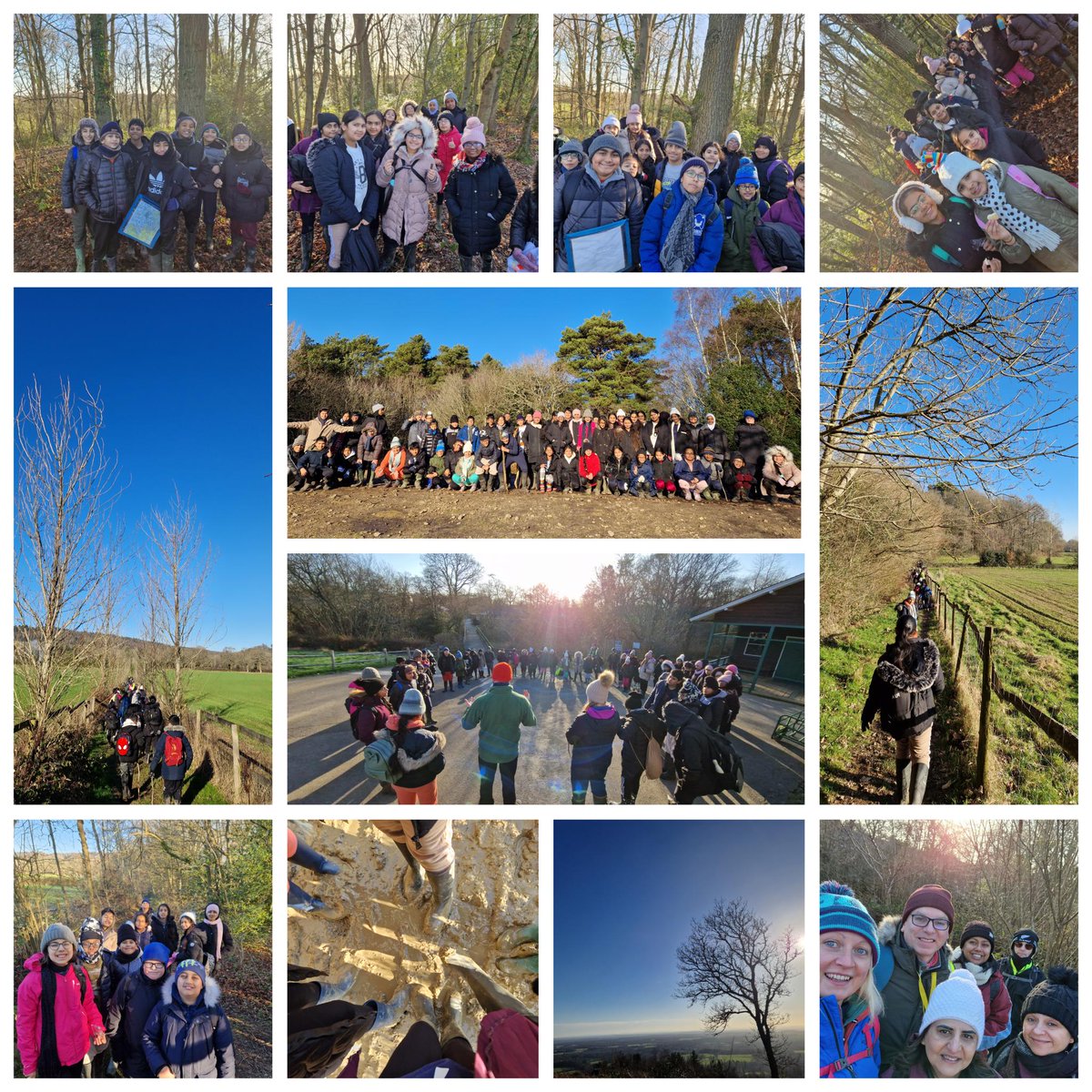 FeatherstonePr2's tweet photo. An exceptional winter's day for adventure as our #Year6 explored 🚶🏾‍♀️🌳🚶🏽‍♂️ #Ewhurst and conquered #PitchHill 🤩 Achivement, Scenic, Perseverance, Proud and Muddy were our words of the day! @SayersCroft_  #sayerscroft #walking #adventure #challenge #TeamFeatherstone https://t.co/s11V4h31Re