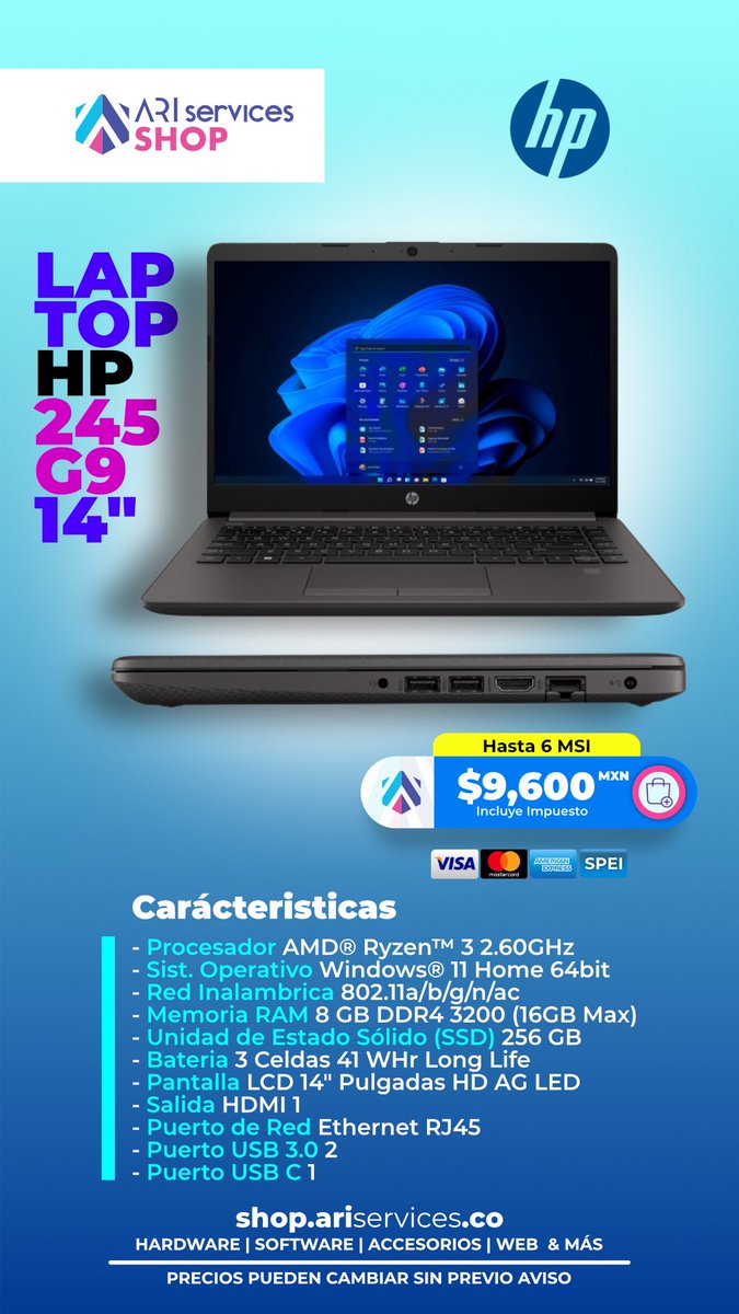ariservicestbd's tweet photo. #enventa #laptop #hp #soloMexico
#enviogratis

Comprar ➡️ https://t.co/uCXVJ3OybB https://t.co/biQbJRXmYY