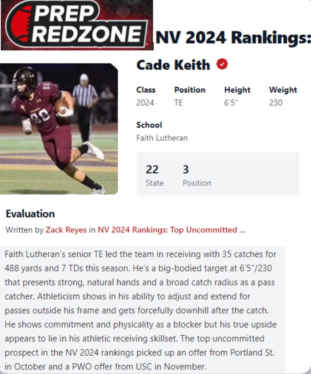 Thank you for the article <a href="/ZReyes_PRZ/">Zack Reyes</a> <a href="/PrepRedzone/">Prep Redzone 🏈</a>