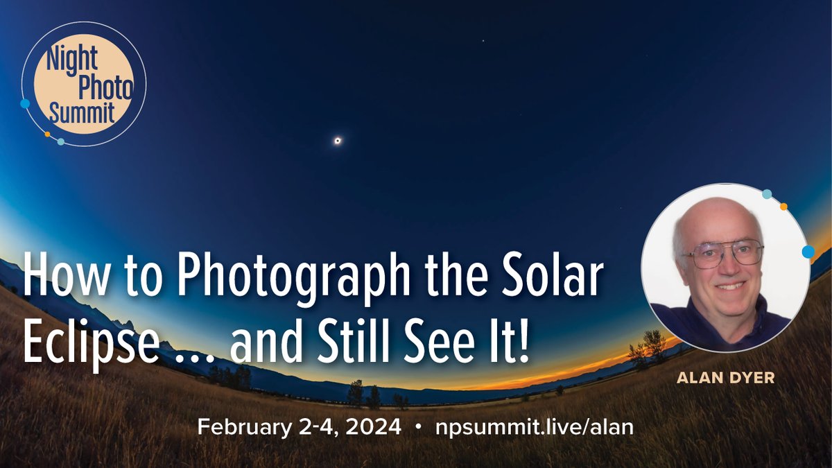 I'm honoured to be one of an impressive roster of guest speakers at the Night Photo Summit, Feb 2-4, 2024. It is a weekend-long virtual-only event with 30 guest speakers presenting 40 classes.
For details and to register, go to npsummit.live/alan   Join us!
#nightphotosummit