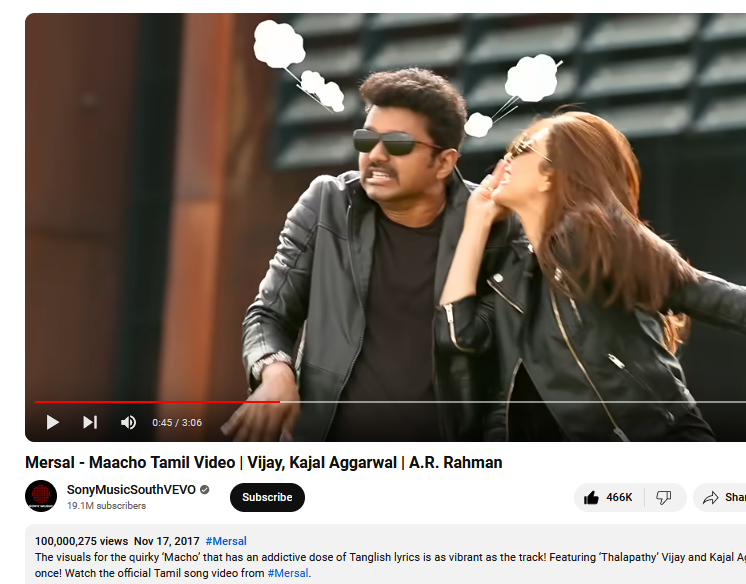 svenkatak's tweet photo. #Maacho 100M Views 🔥 #Thalapathy #Vijay 
https://t.co/SspNhuJfjD https://t.co/jsMFSSOv5t