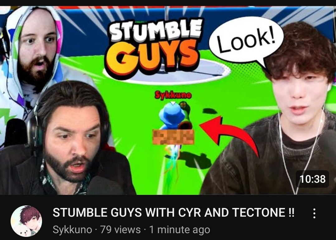 Sykkuno played 'Stumble Guys' with Cyr and Tectone..

Check 'em out again :

youtu.be/i2owT_dhQwA?si… 🌱⭐️