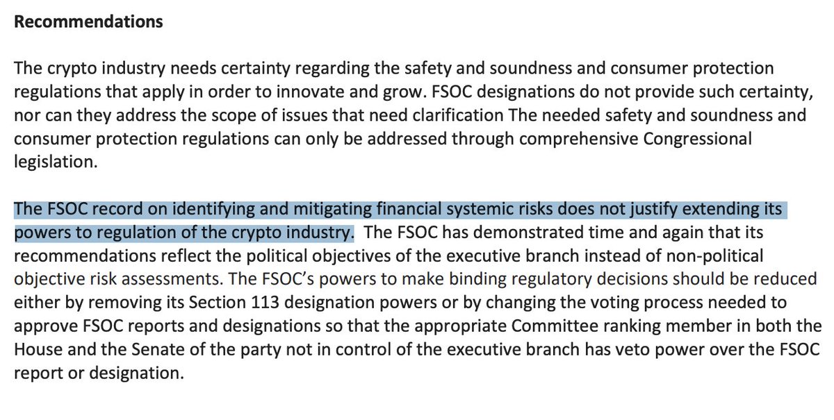 Paul Kupiec at @AEI pulls no punches in his prepared testimony for the HFS Digital Assets Subcommittee hearing on the Financial Stability Oversight Council (FSOC) today at 2p. ET. 

'The FSOC record on identifying and mitigating financial systemic risks does not justify extending
